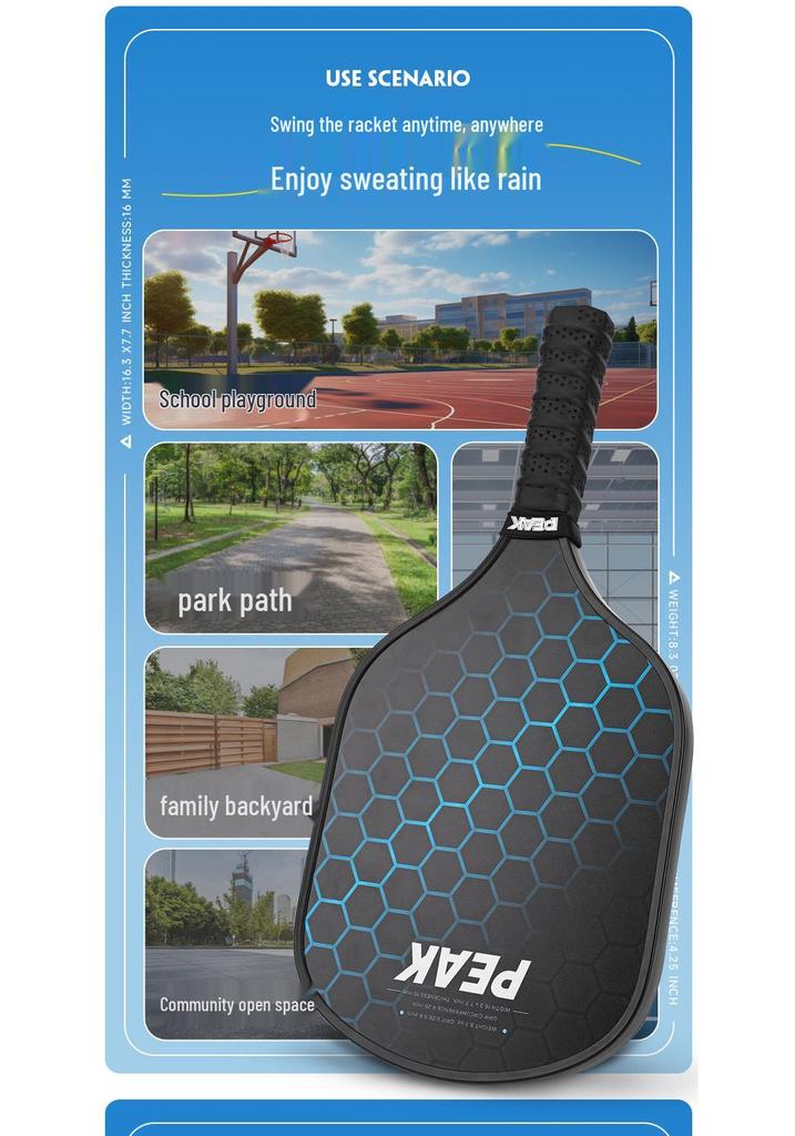 PEAK Pique Professional Training Racket - Beginner & Pro Competition Model, Full Set