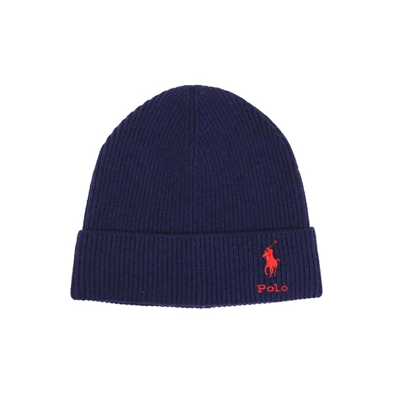 

(Polo Ralph Lauren) men s ladies pony embroidery wool/nylon/rayon knit cap knit hat 01080112-NAVY [product]