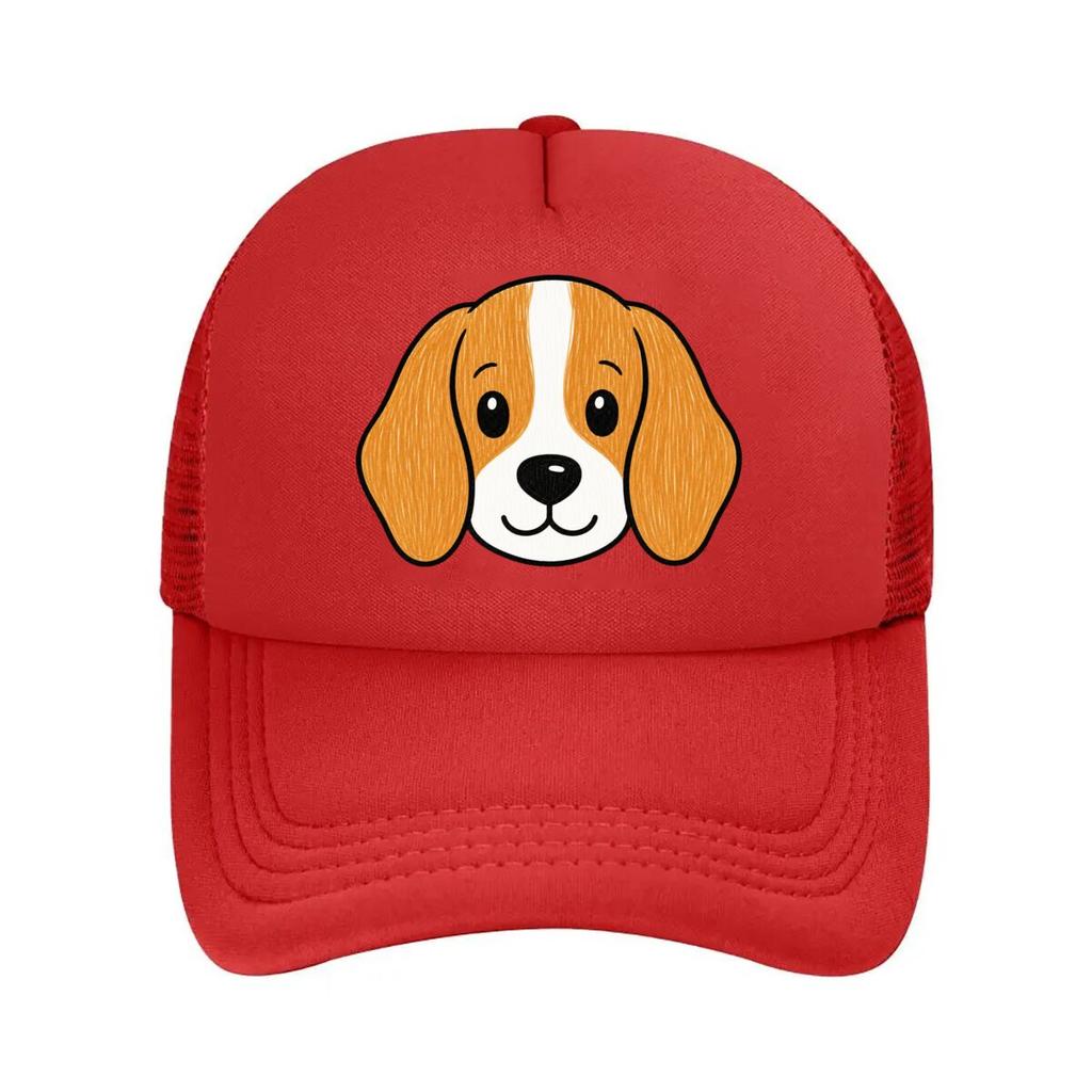 Adorable Beagle Dog Face Line Illust Mesh Baseball Cap For Womens Unisex FeUnisex Beach Dad Hat Hip Hop