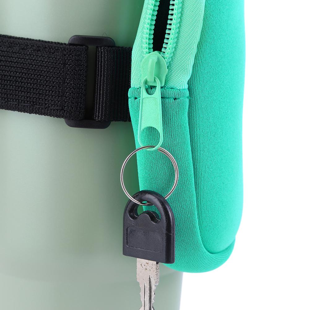 Husă pentru sticlă de apă pentru căni, de culoare solidă, geantă anti-alunecare, geantă multifuncțională pentru monede, chei, portofel, geantă pentru căști