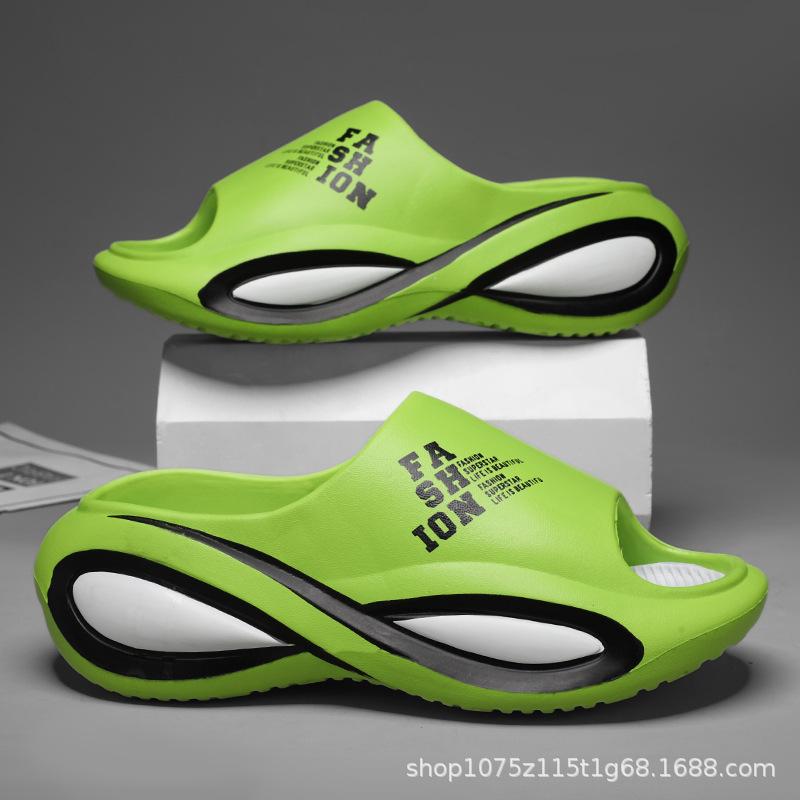 New slippers couple summer fashion simple outer wear thick bottom non-slip wear-resistant outdoor non-slip leisure beach one-word drag