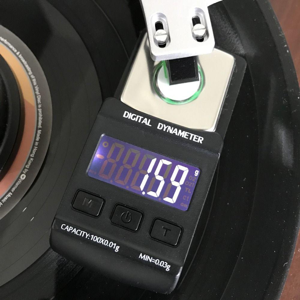 Portable Audio Needle Pressure Gauge Backlight Design Stylus Force Gauge Record Measurement
