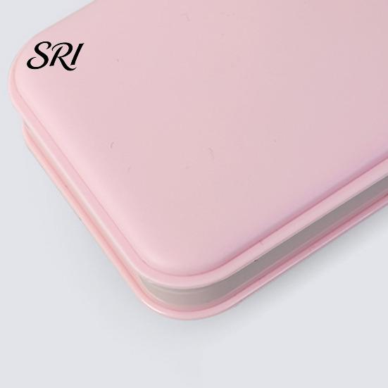 Pressure-resistant Pencil Holder Stationery Box Portable Thin Large Capacity Macaron Color Travel-friendly Container Case with Partitioned Storage