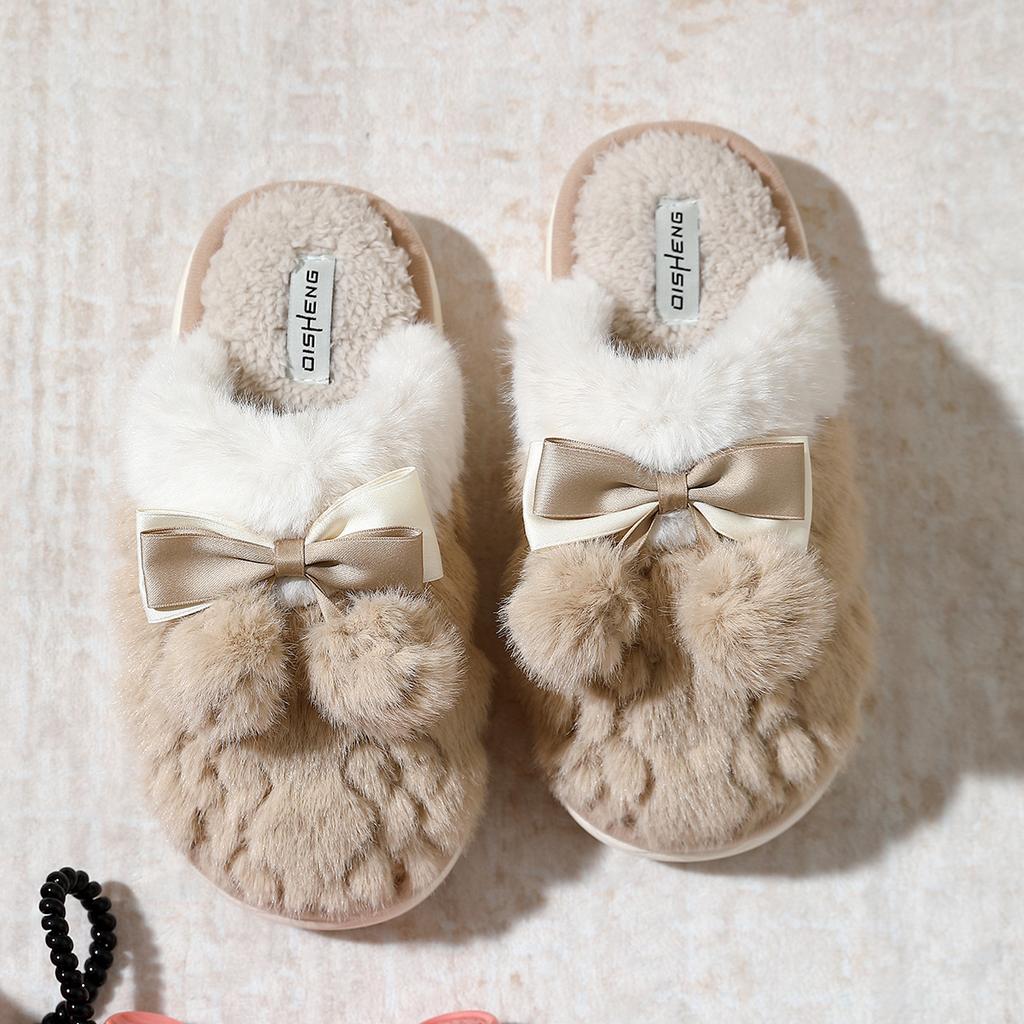 Cute Couple Cotton Slippers Winter 2025 New Indoor Warm Non-slip Bedroom Home Cotton Slippers