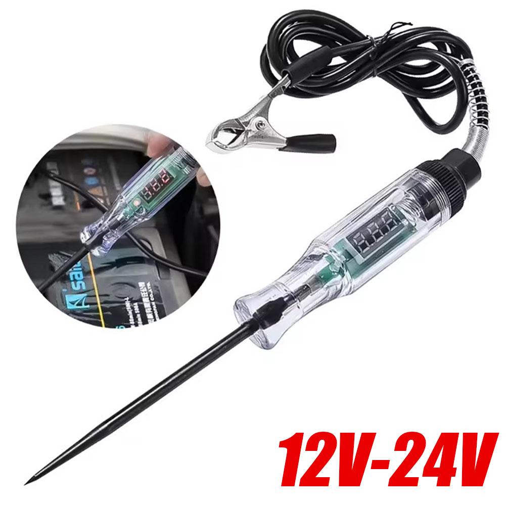 1 Stück Auto LKW Spannungsstromkreis Tester Auto 3V-24V Werkzeuge Auto Diagnose Sonde Teststift Glühbirne Elektrischer Messstift Werkzeug Neu