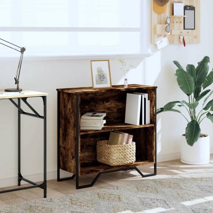 VidaXL Bookcase Smoked Oak 80x31x74.5 Cm Engineered Wood, Shelf, Bookshelf, Storage Shelf, Cabinet of 848621