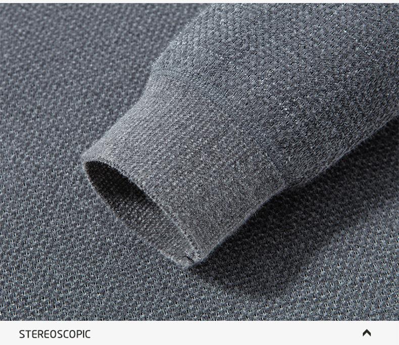 Men's Winter Knitwear Sweater: Thickened, Faux Two-Piece Design, Velvet-Lined, Long Sleeve with Shirt Collar.