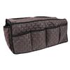 Sofa Armrest Bag Coffee Color Imitation Leather Multifunctional Couch Armrest Storage Bag for Remote Control Phone