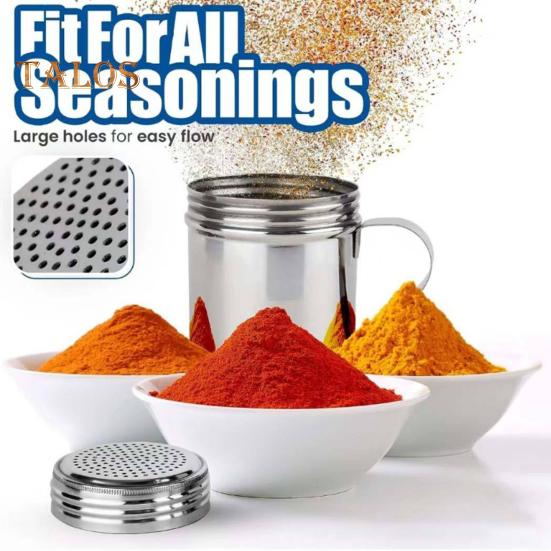 4Pcs BBQ Tool Set Stainless Steel Burger Press Grill Spatula Spice Dredge Shaker Pot Lid Cover Burger Smasher Kit for Cooking