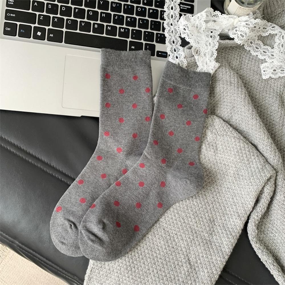 Harajuku Vintage Middle Tube Socks Knitted Snow Boot Socks New Women Socks  Autumn Winter