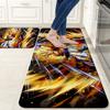 Dragon Ball Super Saiyan Flannel Kitchen Mat Christmas Soft Area Rug Non Slip Floor Carpet Home Decoration
