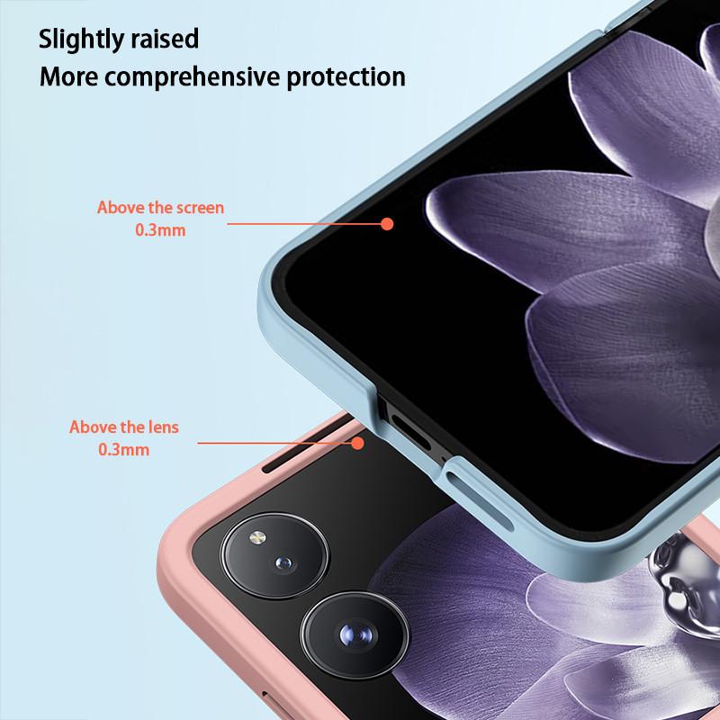 Flytande PC-fodral för Xiaomi Mix Flip MixFlip Färgglad Ultratunn Stötsäker Protector All Inclusive Anti-Shatter Shell Dammtät Bumper Cover