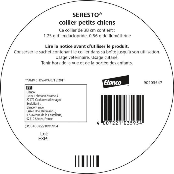 SERESTO Pes Obojek Proti Blechám a Klíšťatům -8kg 1 kus