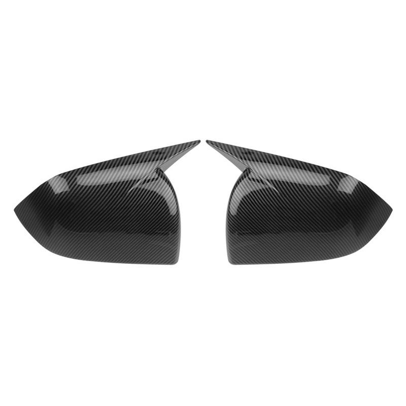 Car Decoration Car Rearview Accessories Bull-Horn Door Mirror Cover For Tesla Model 3    2024 Car Styling