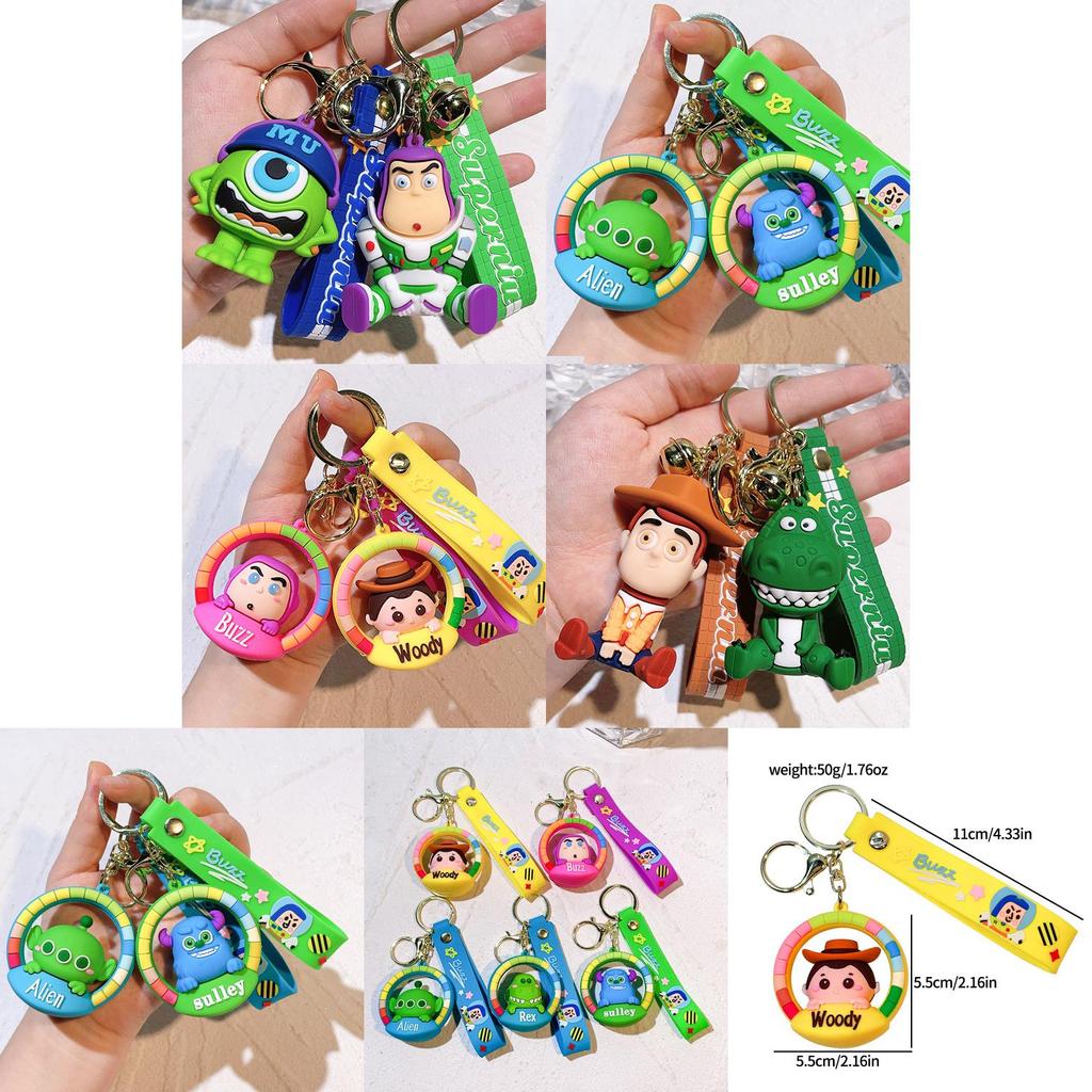 Adorable 2024 Cartoon Toy Story Buzz Lightyear Keychain Cute Figure For Kids Gifts