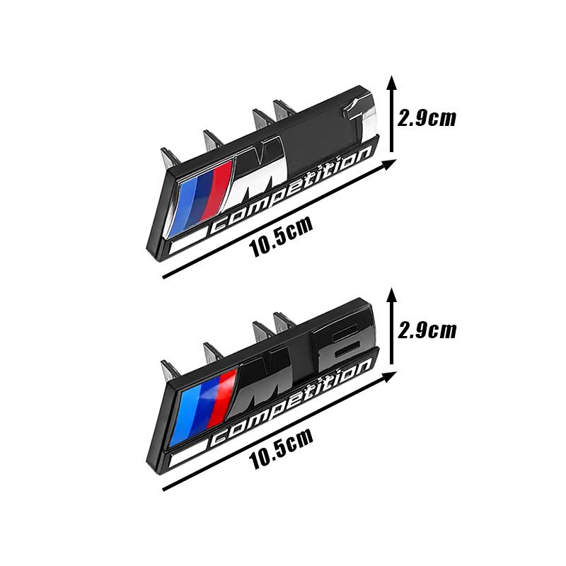 ABS Car Styling Front Grille Emblem Stickers Accessories For BMW M Power Thunder M1 M2 M3 M4 M5 M6 M7 M8 F48 G01 E84 F30 G11 G07