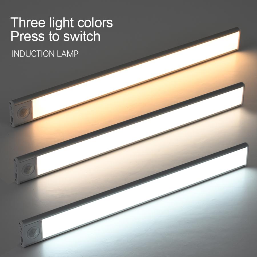 Ultra-thin Motion Sensor Under Cabinet Lights Wireless LED Light USB Rechargeable Kitchen Wardrobe Bedroom Cabinet Lighting
