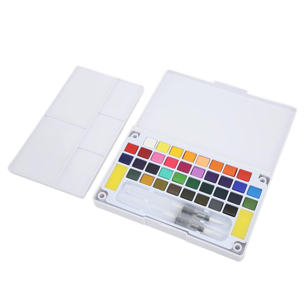 36Pcs Watercolor Paint Set Portable Saturated Colors Fade Resistance Artistic Drawing Sets