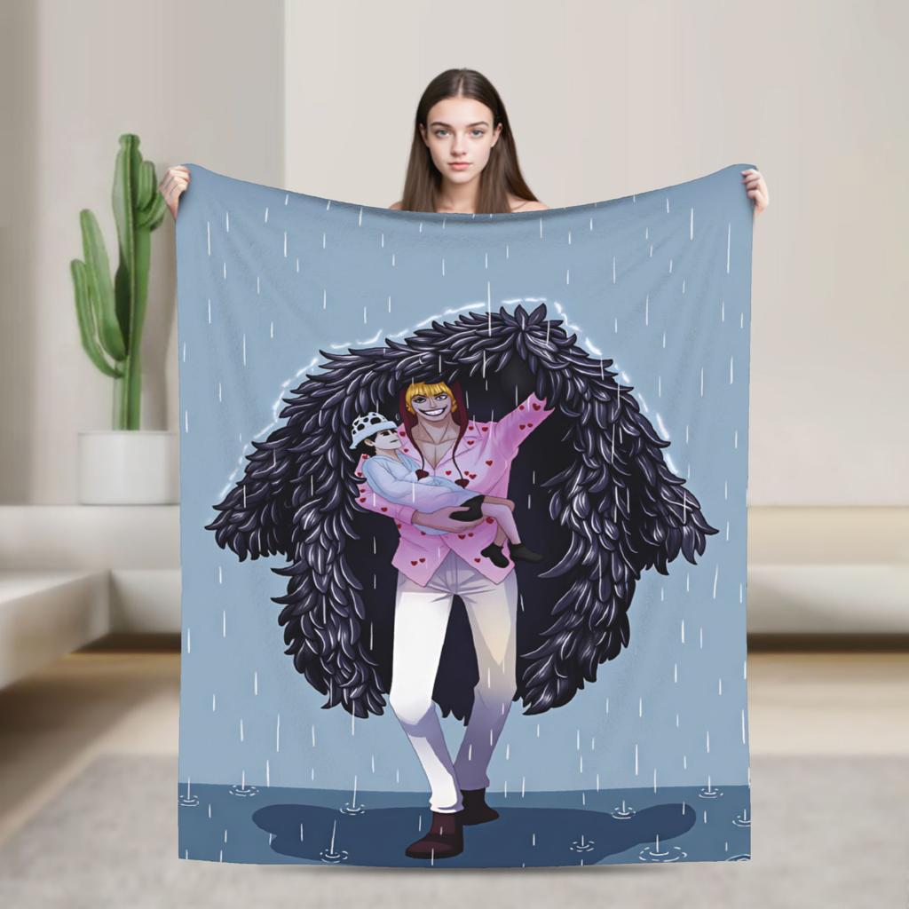 Donquixote Doflamingo Blankets Quality Warm Soft One Pieces Throw Blanket Winter Kids Adult Couch Chair Comfortable Bedspread