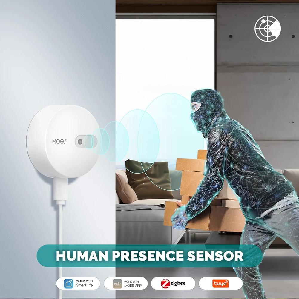 ZigBee Smart Motion Sensor with 24G Microwave Radar Smart Human Presence Sensor Work With Smart Life/for MOES APP