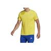 Adidas Logo Print Round Neck Short Sleeve T-Shirt Men T-Shirts Yellow HL5991