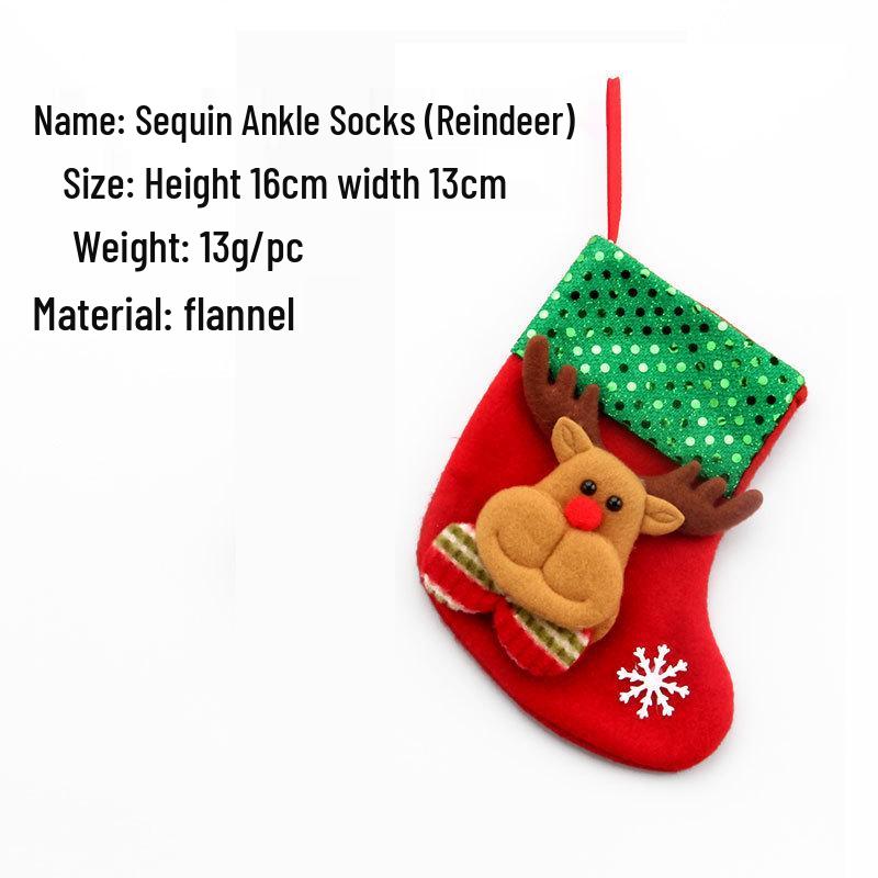Christmas Stocking Gift Bag: Small Ornament Socks for Tree Decoration