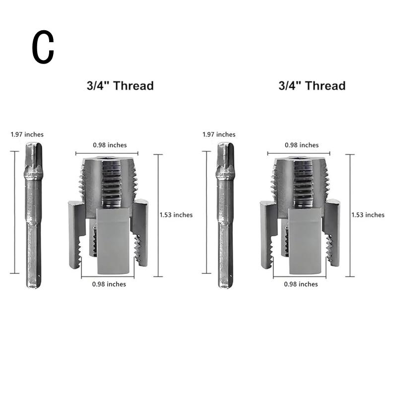 

Инструмент для нарезки резьбы на трубах Интегрированный инструмент для нарезания внутренней и внешней резьбы на трубах Совместим с электродрелью Набор резьбонарезного инструмента для ПВХ труб