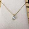 Gold-Plated Classic Four-Prong Zircon Diamond Necklace - Versatile Women's Collarbone Chain