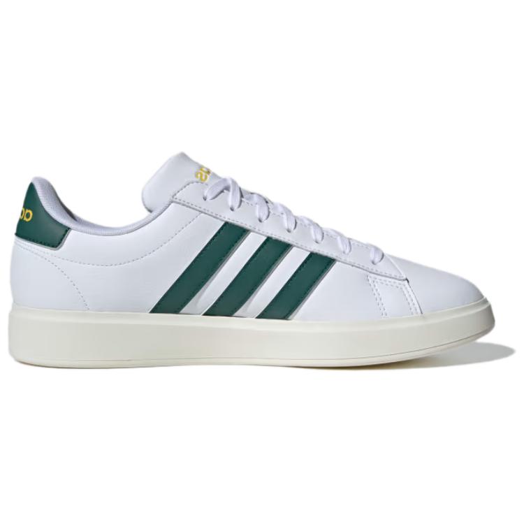 Adidas Grand Court White Collegiate Green Unisex Sneakers Cloud-White Utility-Yellow ID1171