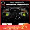 2025 Hot 1/2Pcs Car Trunk Bumper Reflective Water Proof Scratch Warning Triangle Sticker For Mazda 3 5 6 CX-3 CX-5 Atenza Demio