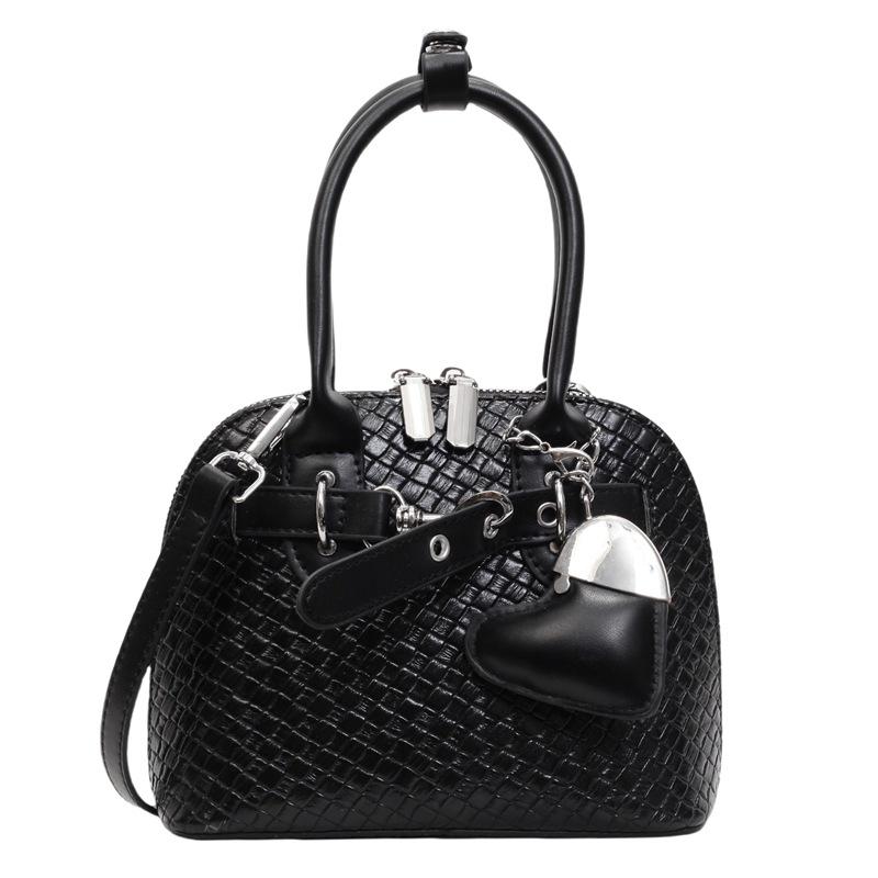 

Premium handbag bag women s new versatile simple shell bag going out niche shoulder messenger bag No pendant чорний