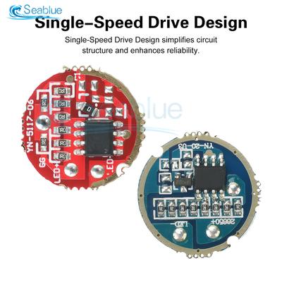 5pcs 17mm 20mm Flashlight DIY Driver Board Support 6-15W LED Bulbs Compact Design Compatible For 3.7-4.2V Single Lithium Battery