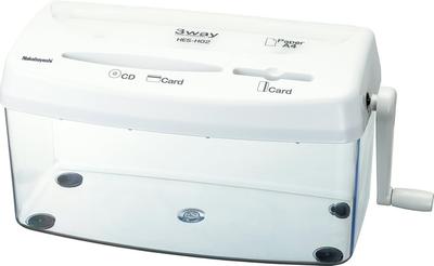 Nakabayashi Hand Shredder, Home Use, Desktop, A4, Cross-Cut, CD/DVD Compatible, White Z2777