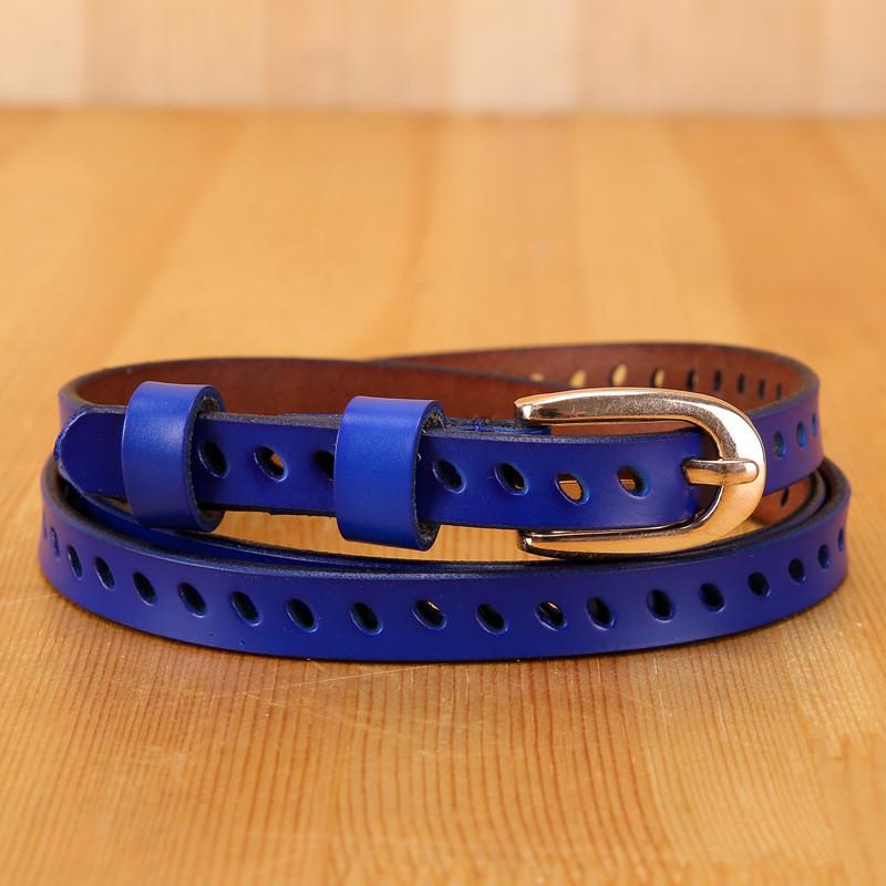 Trendy Cowhide Genuine Leather Waist Belt Women Alloy Clasp Multiple Colors