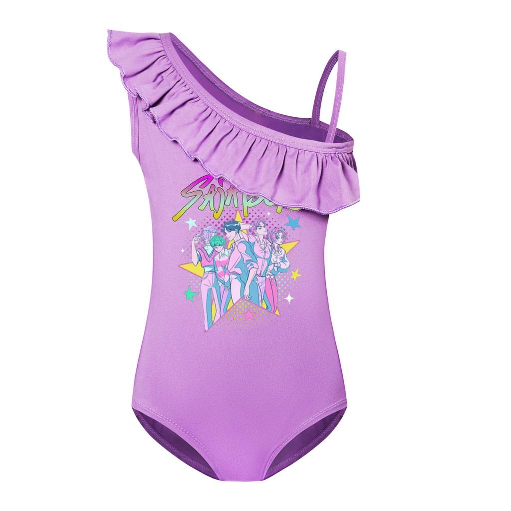 5054 Kids Girls Sajaboys Rumi Mira Zoey Print Swimsuit Swimming One-piece Bodysuit Swimwear