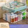 Transparent Large Capacity Family Medicine Organizer Storage Box for Home Travel ChildSafe Drug Cabinet Medical Supply Container