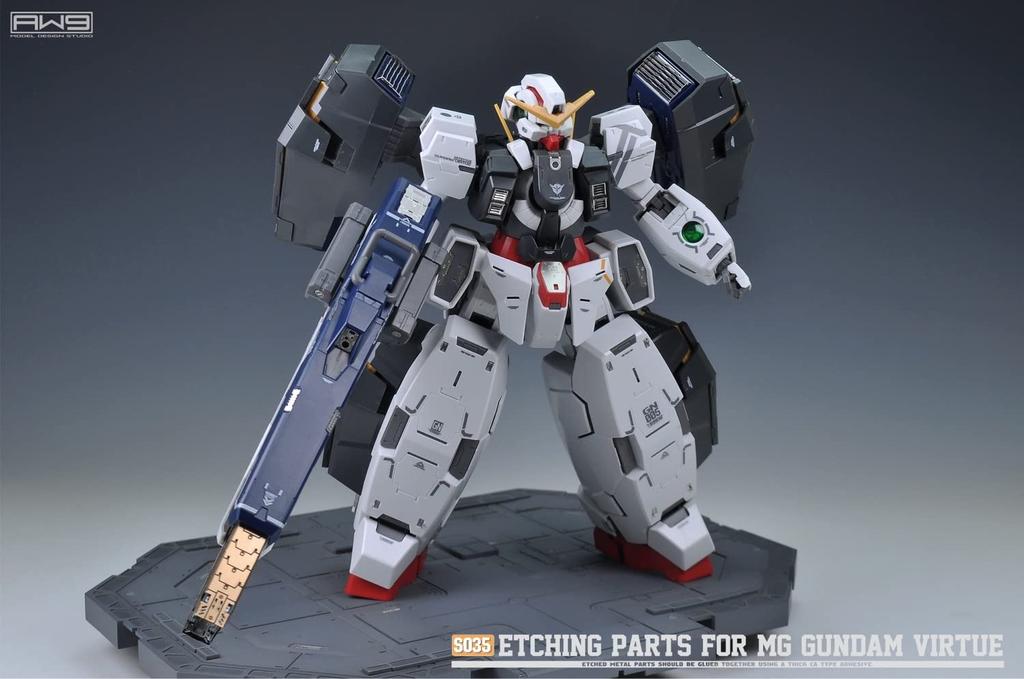 MG 1/100 Gundam Virtue Custom Detail-Up High-Quality Metal Parts with Water-Transfer Decals [Parallel Import]