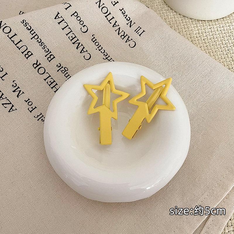 Geometric Star Metal Hairpins Women Girls Kids Hair Clips Pins Barrettes Accessories Hairgrips Headdress Headwear Ornament