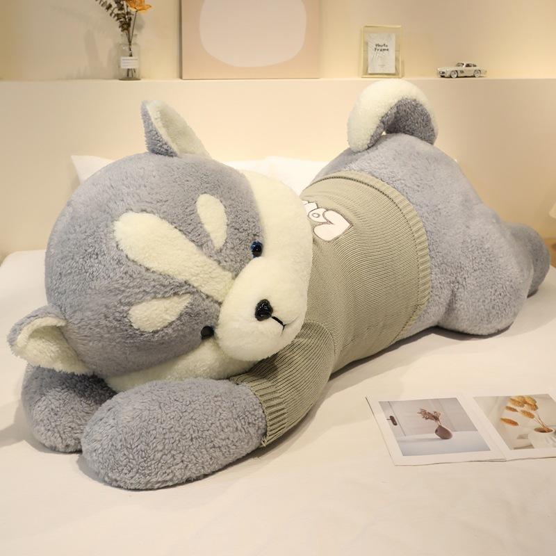 Large Soft Sweater Dog Husky Big Doll Plush Toy Big Dog Doll Girl Ragdoll