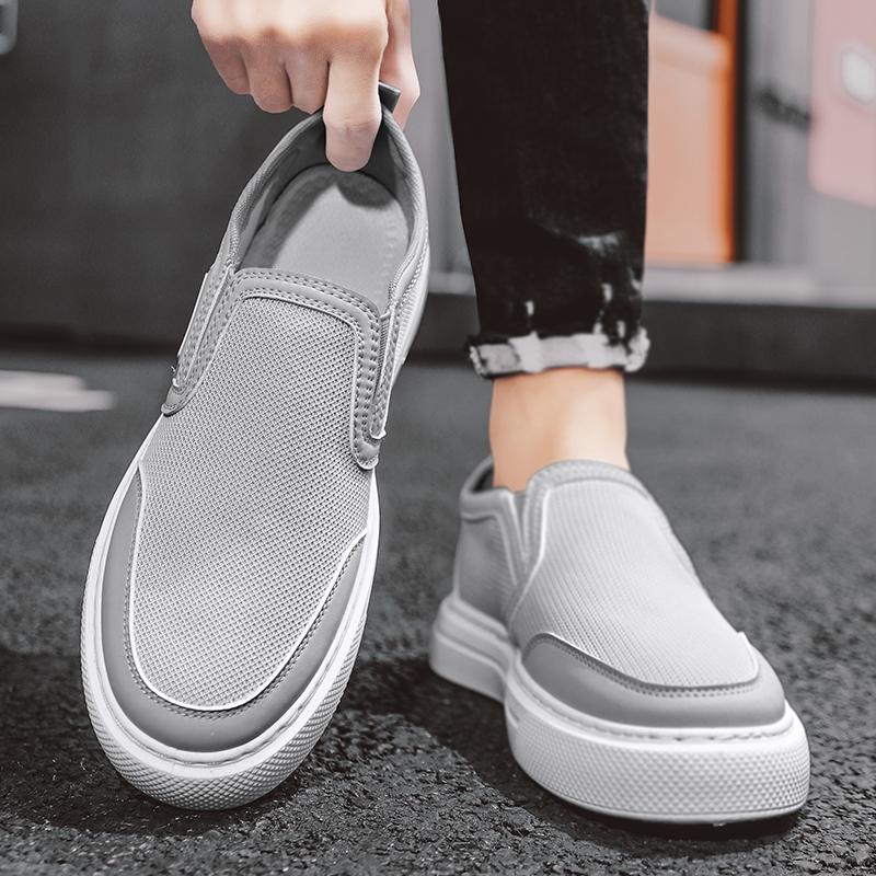 Flat Shoes Mens Slip On Shoes Canvas Men's Casual Canvas Shoes