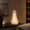 Spooky Season Decorations Cute Ghost Resin Ornament, Matte Finish Desktop Figurine, Decorative Decor for Living Room Halloween Statue Home Entrance