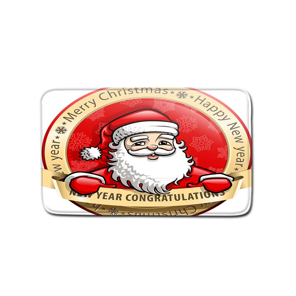 3D Digital Printing Christmas Waterproof Shower Curtain Four-Piece Bathroom Non-Slip Door Mat Bedroom Living Room Floor Mat Carpet