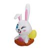4 FT Happy Easter Bunmy Inflatable Toy For Garden Yard Cartoon Cute Inflatable Rabbit With Lights Outdoor Easter Decoration