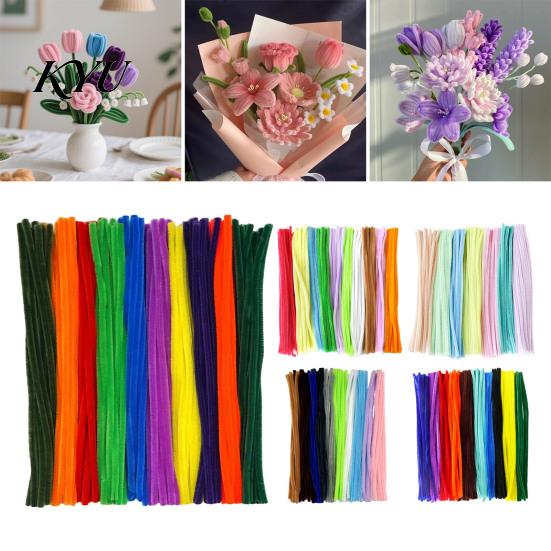 Soft Chenille Stems for Puppies 100Pcs Pipe Cleaners Handicrafts, Flexible DIY Art Projects, Multi-colored Kids Adults Floral Supplies Projects