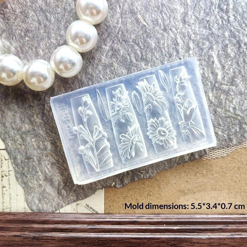 3D Silicone Nail Mold Clear Multiple Flowers Templates Diy Handmade Nail Art Decor Practical Manicure Tool For Salon Home Nail