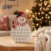 Wooden Storage Drawers Santa Snowman Advent Calendar, 24-Day Countdown Box with Decorative Calendar Numbered Drawers, Christmas Tabletop Decor, Candy