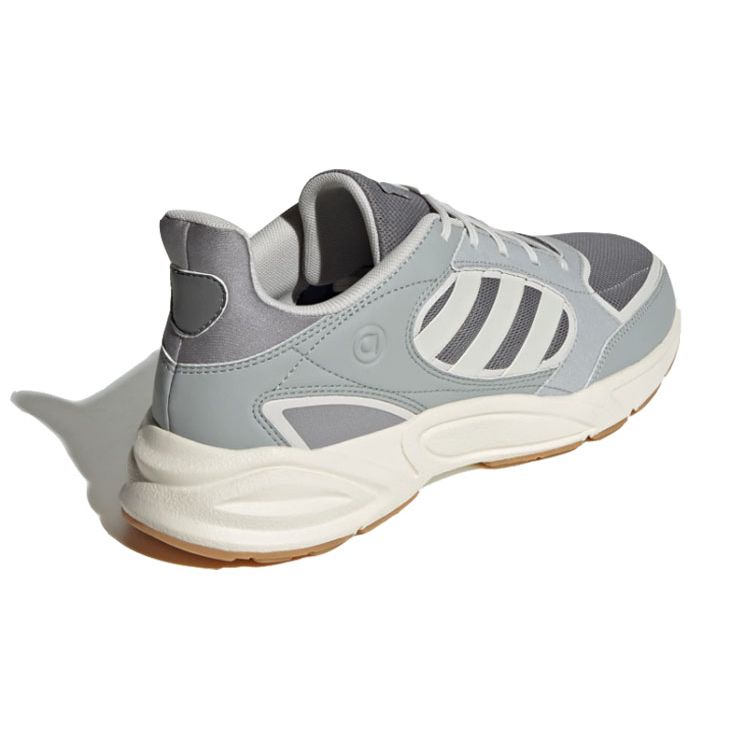 Adidas Neo 90S Valasion Retro Mesh Leather Cushioning Non-Slip Wear-Resistant Breathable Low-Top Casual Running Shoes Unisex Sneaker Gray HP6767