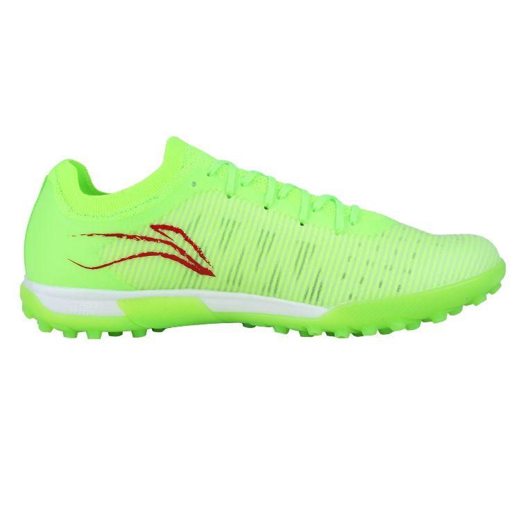 Zapatos de Fútbol Li Ning Shadow TF con Tacos para Césped Antideslizantes Verde Fluorescente para Hombre ASTS001-4