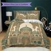 Muslim Pattern Bedding uilt Set uilt Cover Pillowcase Home Decoration Birthday Gift (1 * duvet cover + 2 * pillowcase  without core)125