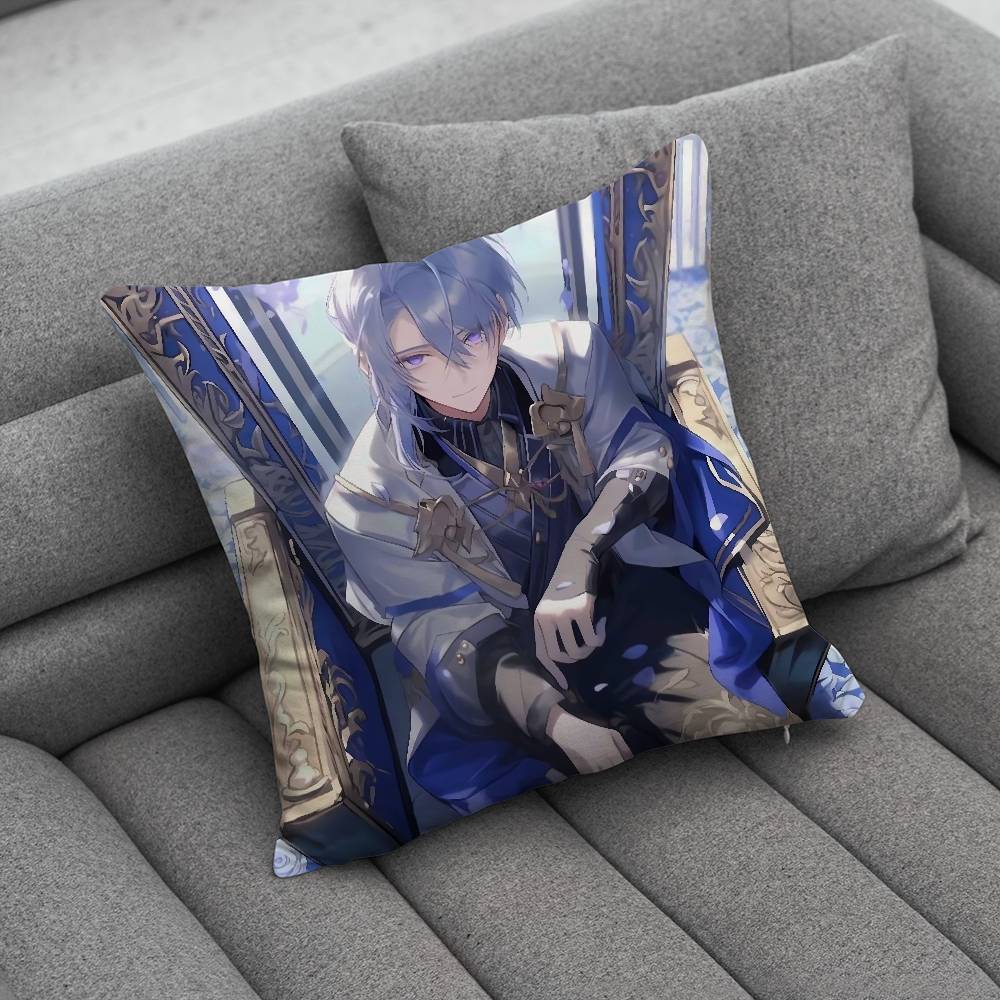 

KKamisato Genshin AAyato Impact Print Pattern Sofa Cushion Cover Pillowcase Home Party Car Bedding 30x30cm